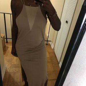 Tan maxi dress